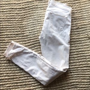 JBRAND white straight leg jean